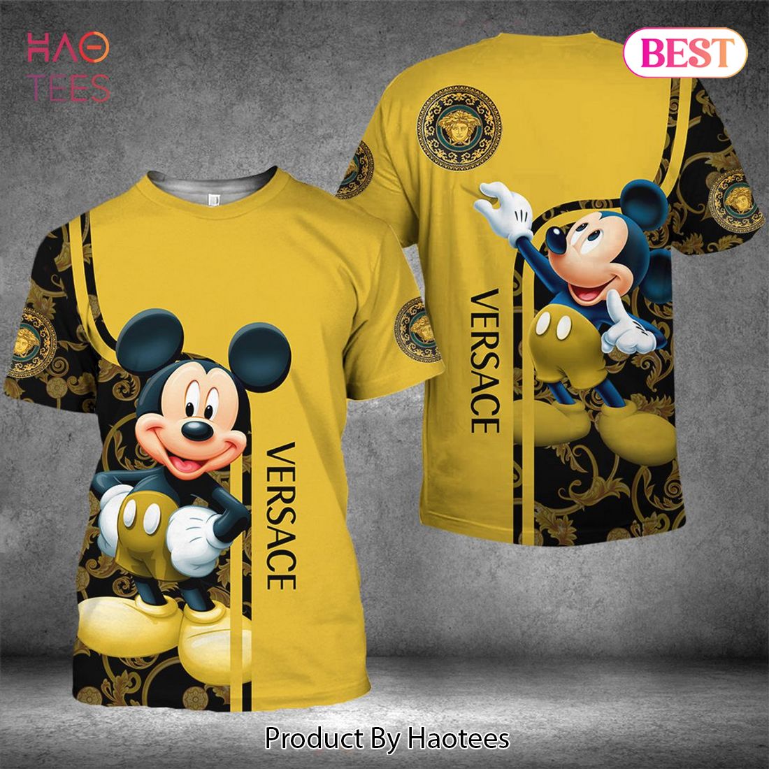 HOT Versace Mickey Mouse Luxury Brand 3D T-Shirt Limited Edition