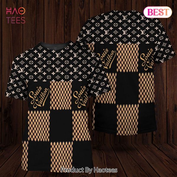 Louis Vuitton Luxury Brand Simple Square Pattern 3D T-Shirt Limited Edition