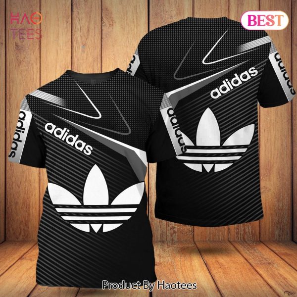 NEW Adidas 3D T-Shirt Stripe Attern Black Background
