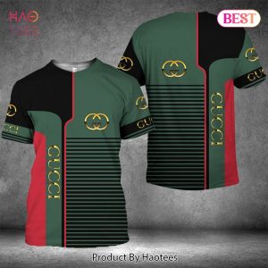 NEW Gucci Green Black Red Luxury Brand 3D T-Shirt