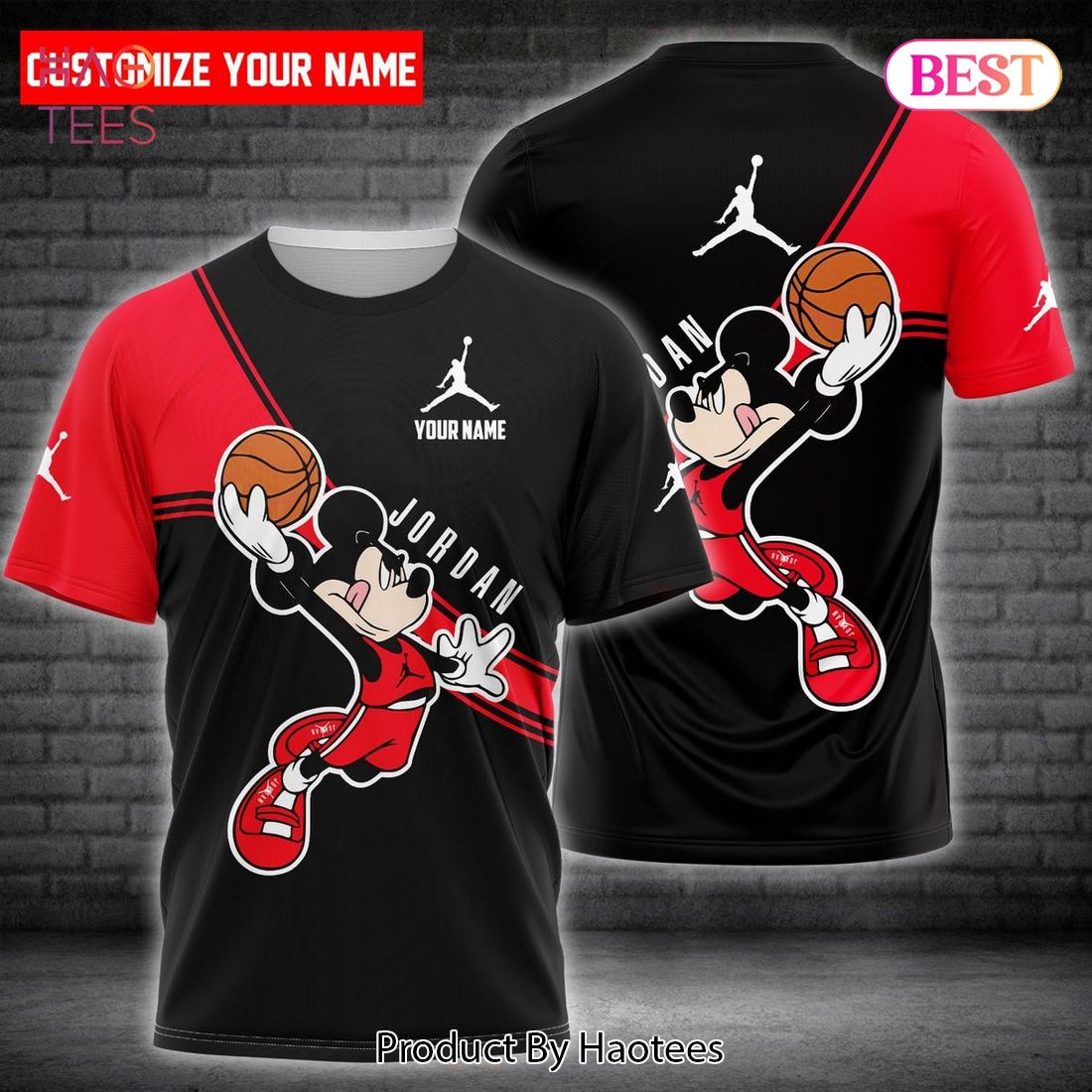 NEW Jordan Mickey Mouse Luxury Brand 3D T-Shirt