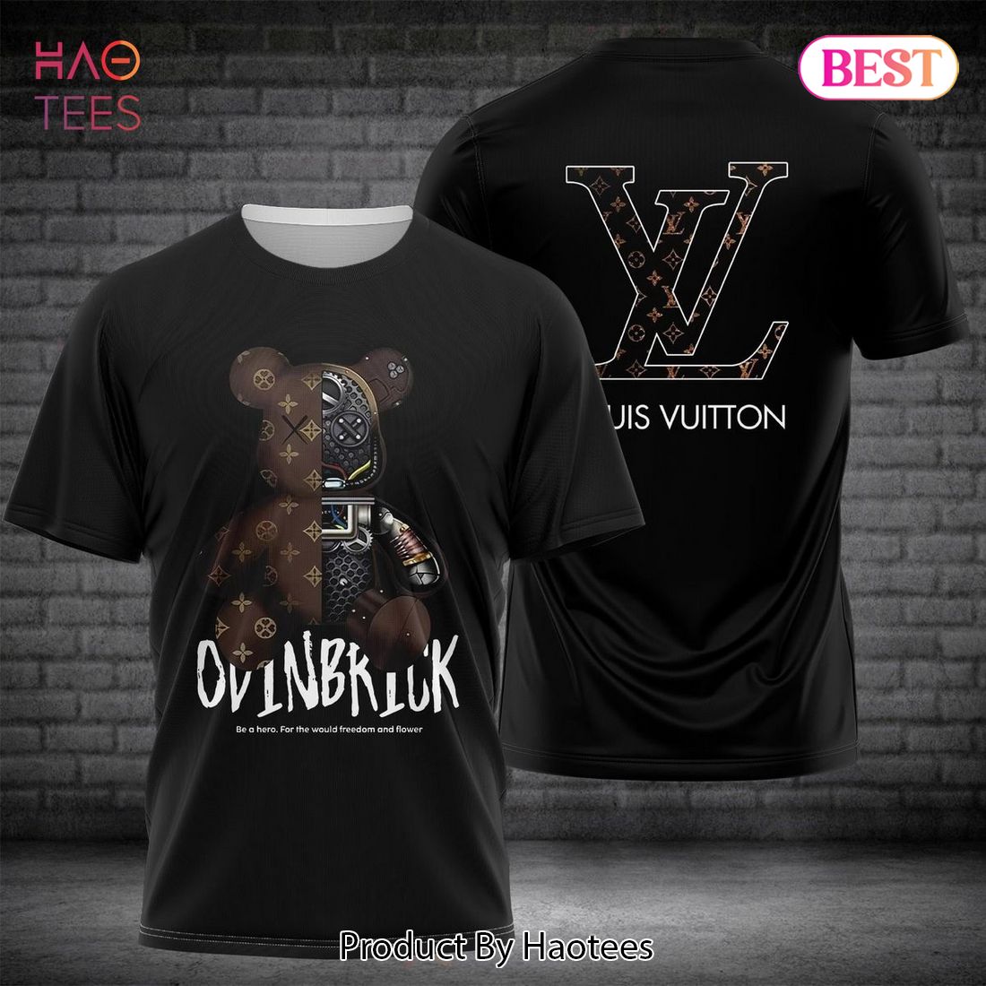 NEW Louis Vuitton Bearbrick Luxury Brand 3D T-Shirt Limited Edition
