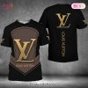 NEW Louis Vuitton Black Gold Grey Luxury Color 3D T-Shirt Limited Edition