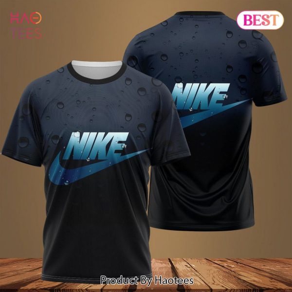 NEW Nike Blue Logo Luxury Brand 3D T-Shirt Limited Edition