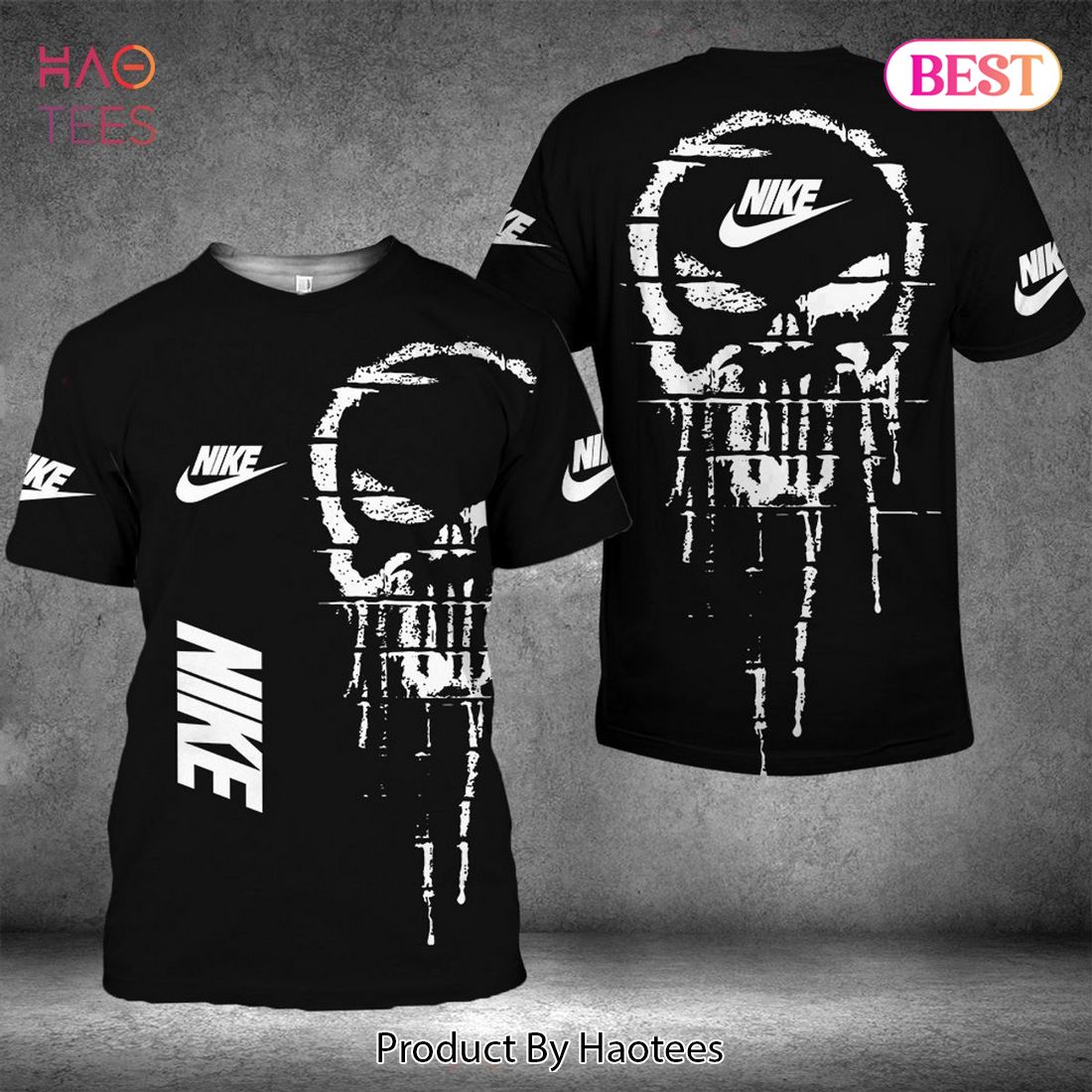 NEW Nike Full Black Background Luxury Brand 3D T-Shirt Limited Edition