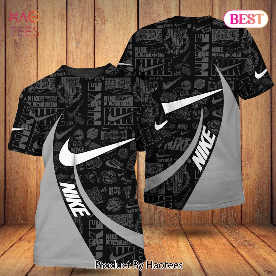 NEW Nike Full Printing Dark Color Luxury Brand 3D T-Shirt Limited Edition
