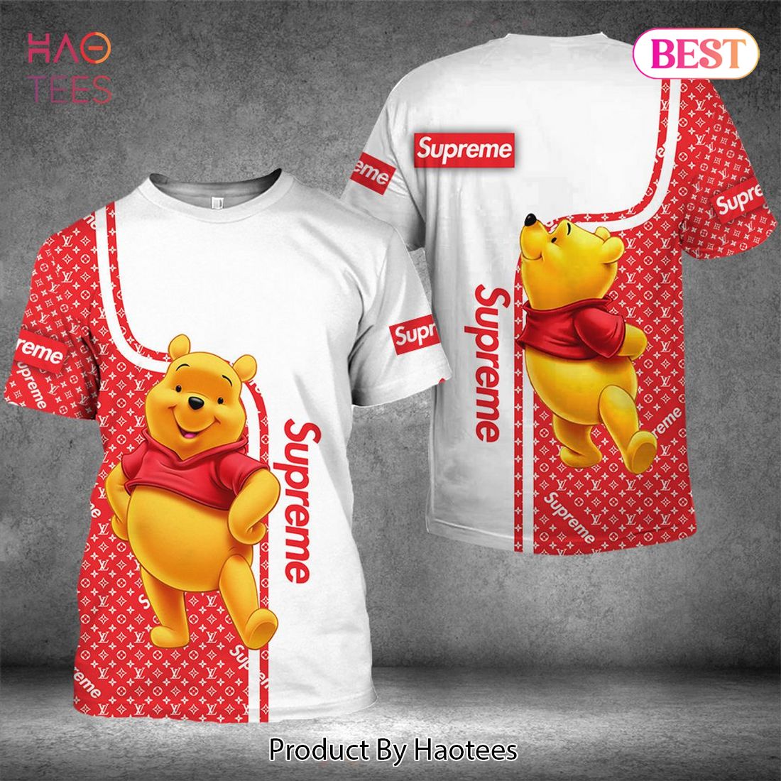 NEW Supreme Winnie The Pooh Luxury Brand 3D T-Shirt Limited Edition