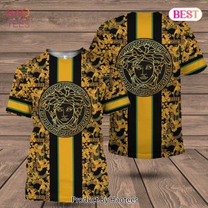 NEW Versace Mainstream Black Gold Luxury Brand 3D T-Shirt Limited Edition