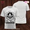 THE BEST Adidas 3D T-Shirt White Texture POD Design