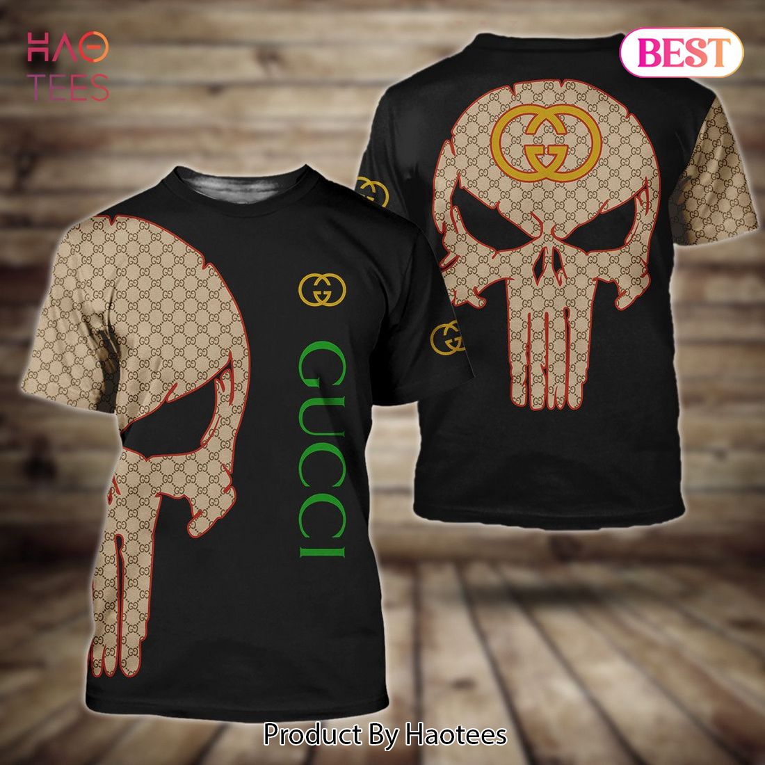 THE BEST Gucci Luxury Brand Skullcap 3D T-Shirt Limited Edition Luxury Store