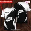 THE BEST Nike Customize Name 3D T-Shirt Black White Limited Edition