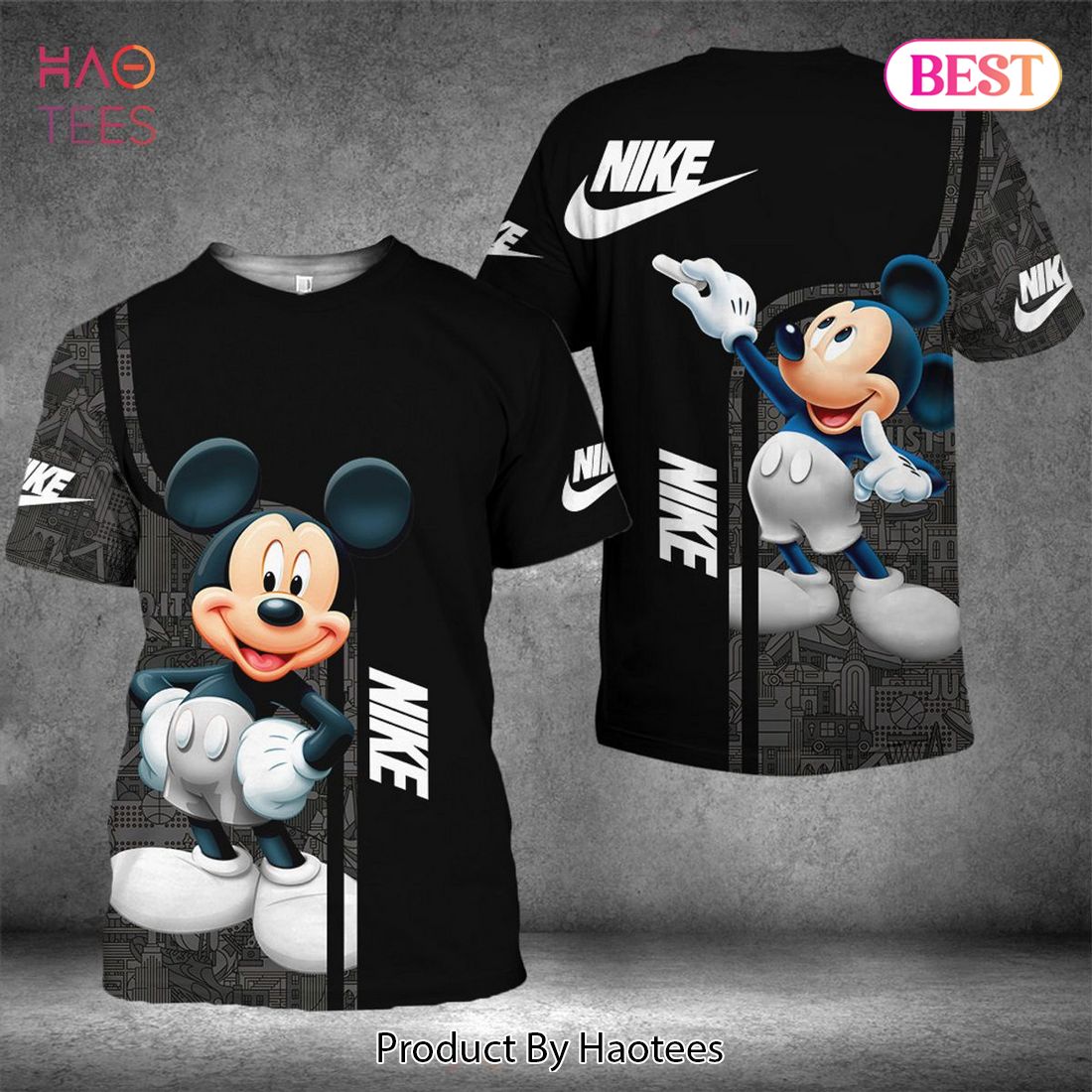 THE BEST Nike Luxury Brand Mickey Mouse 3D T-Shirt POD Design