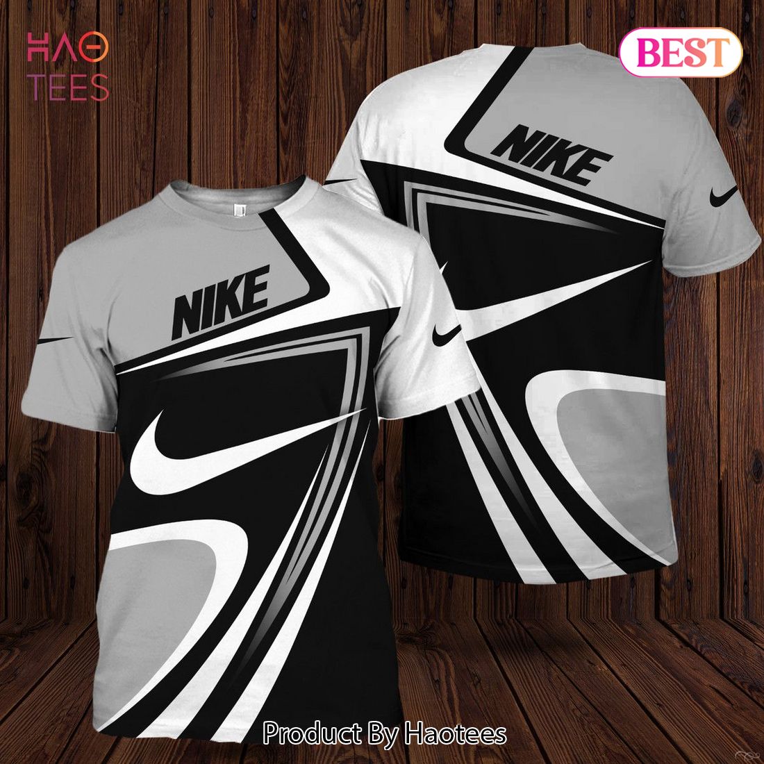 TRENDDING Nike Basic Pattern Black Grey Luxury Brand 3D T -Shirt Limited Edition Luxury Store