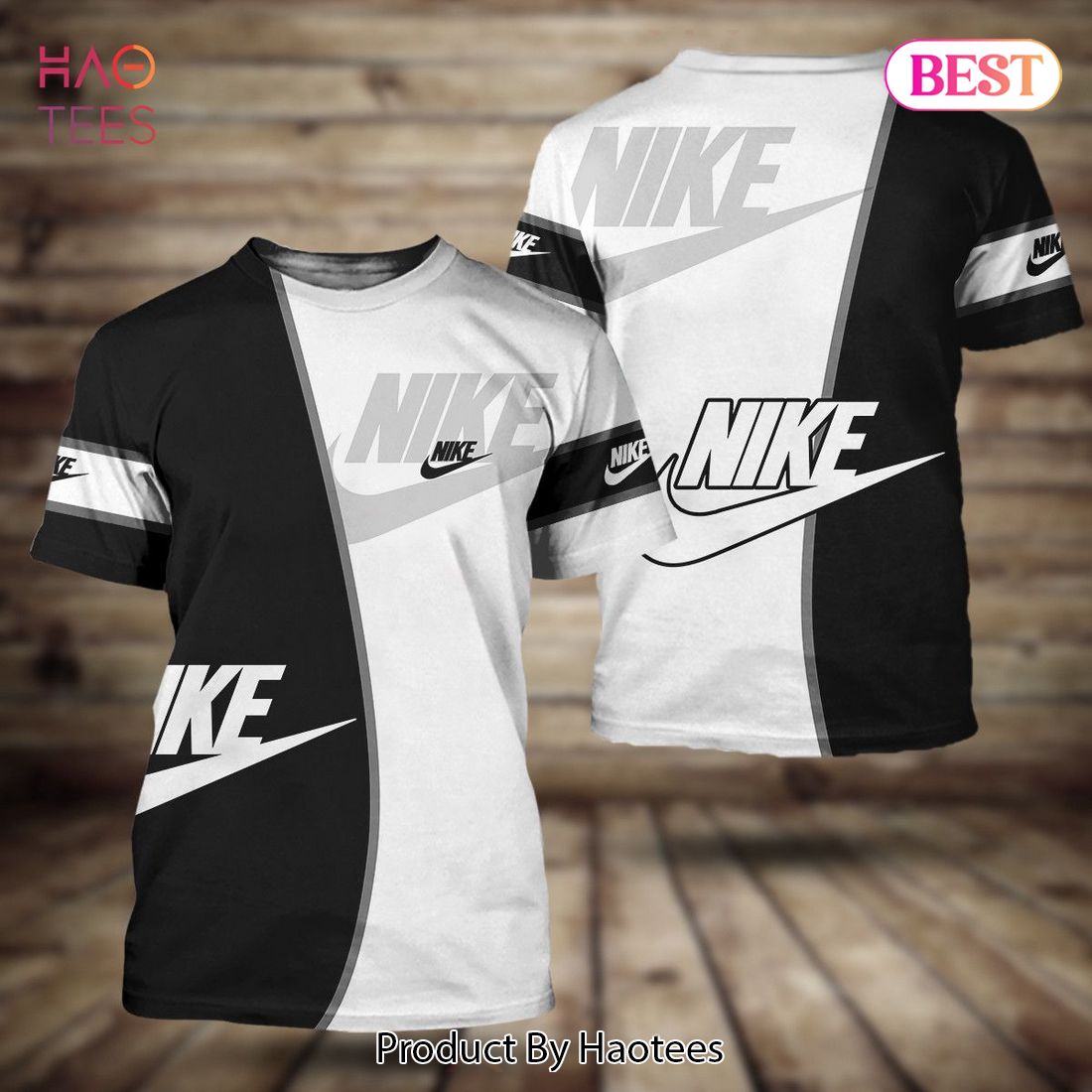 TRENDDING Nike Black Mix Grey Luxury Brand 3D T-Shirt Limited Edition