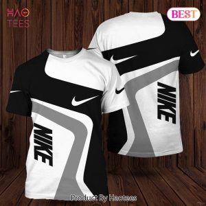 TRENDDING Nike Grey Black White Luxury Brand 3D T-Shirt Limited Edition