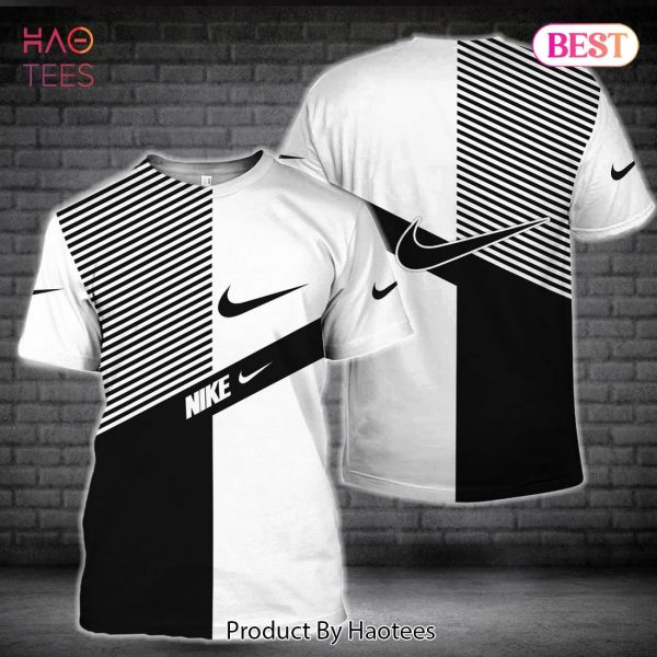 TRENDDING Nike Stripe White Black Luxury Brand 3D T-Shirt Limited Edition