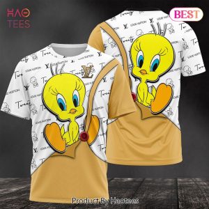 TRENDDING Tweety Louis Vuitton Luxury Brand 3D T-Shirt POD Design