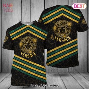 TRENDDING Versace Glitter Plaid Luxury Brand 3D T-Shirt Limited Edition
