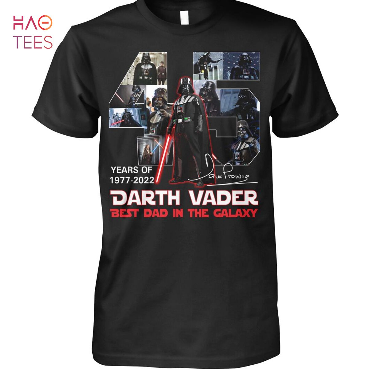 NEW 45 Years Of 1977-2022 Darth Vader Shirt