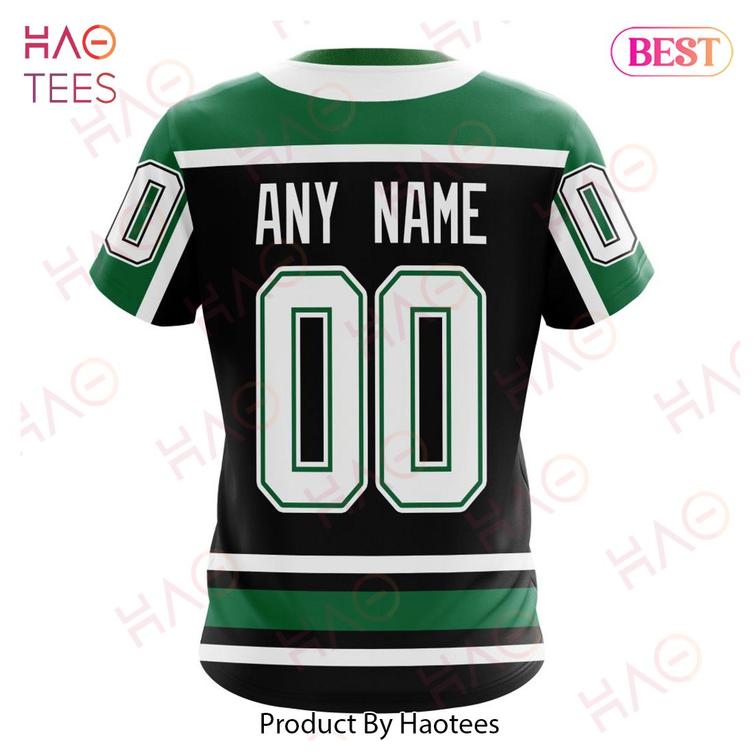 NHL Dallas Stars Custom Name Number Retro Concepts Jersey Zip Up