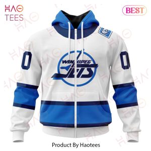 Winnipeg Jets Reebok Throwback Vintage Hooded Sweatshirt