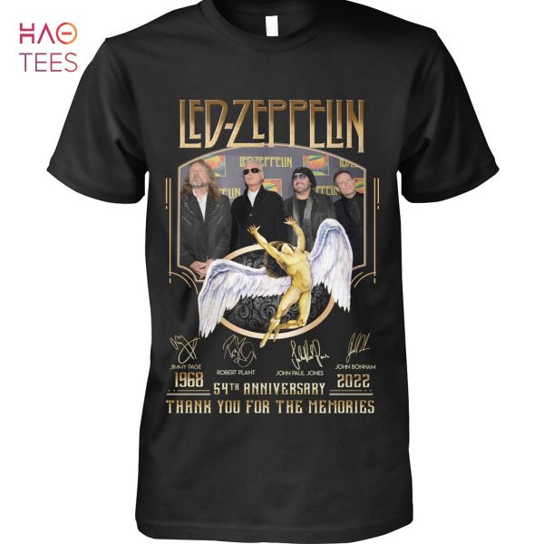 HOT Led Zeppelin 54 Anniversary 1968-2022 Shirt