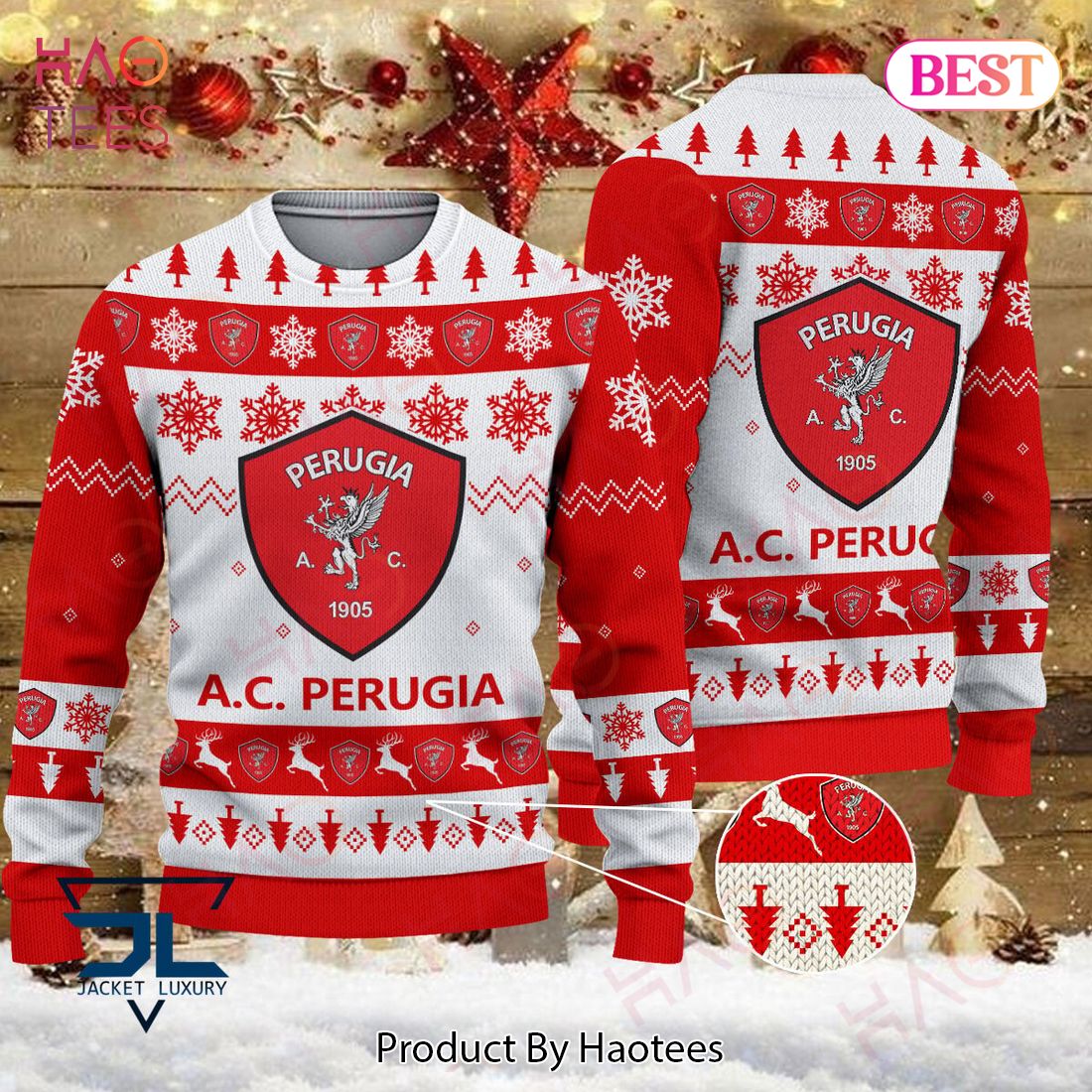 A.C. Perugia Red Mix White Sweater Limited Edition