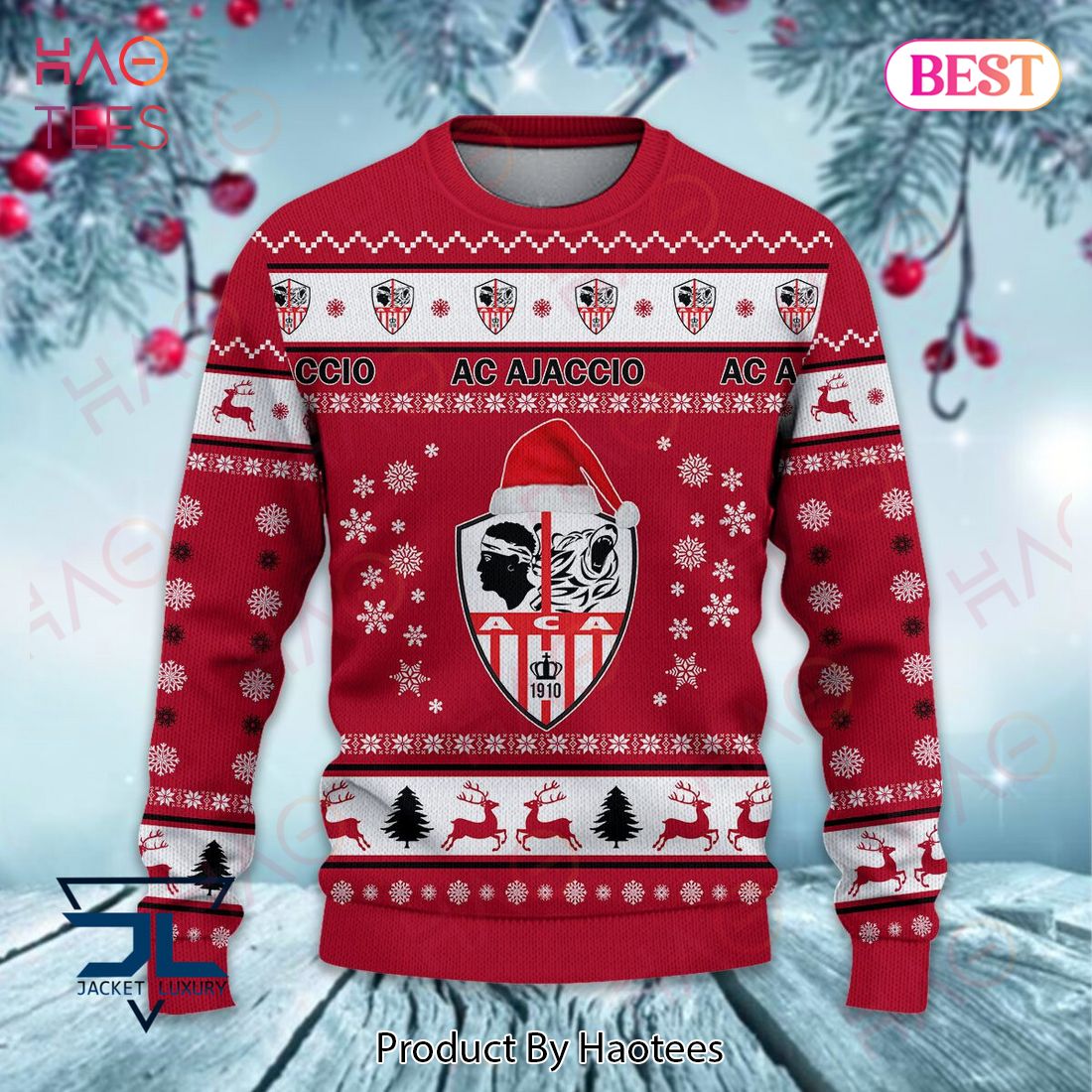 AC Ajaccio Christmas Luxury Brand Sweater Limited Edition AC Ajaccio Christmas Luxury Brand Sweater Limited Edition
