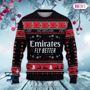 AC Milan Emirates Fly Better Christmas Luxury Brand Sweater Limited Edition