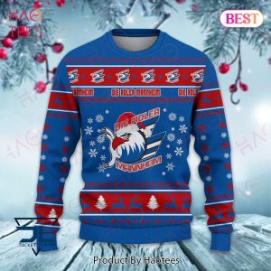Adler Mannheim Blue Mix Red Christmas Luxury Brand Sweater Limited Edition