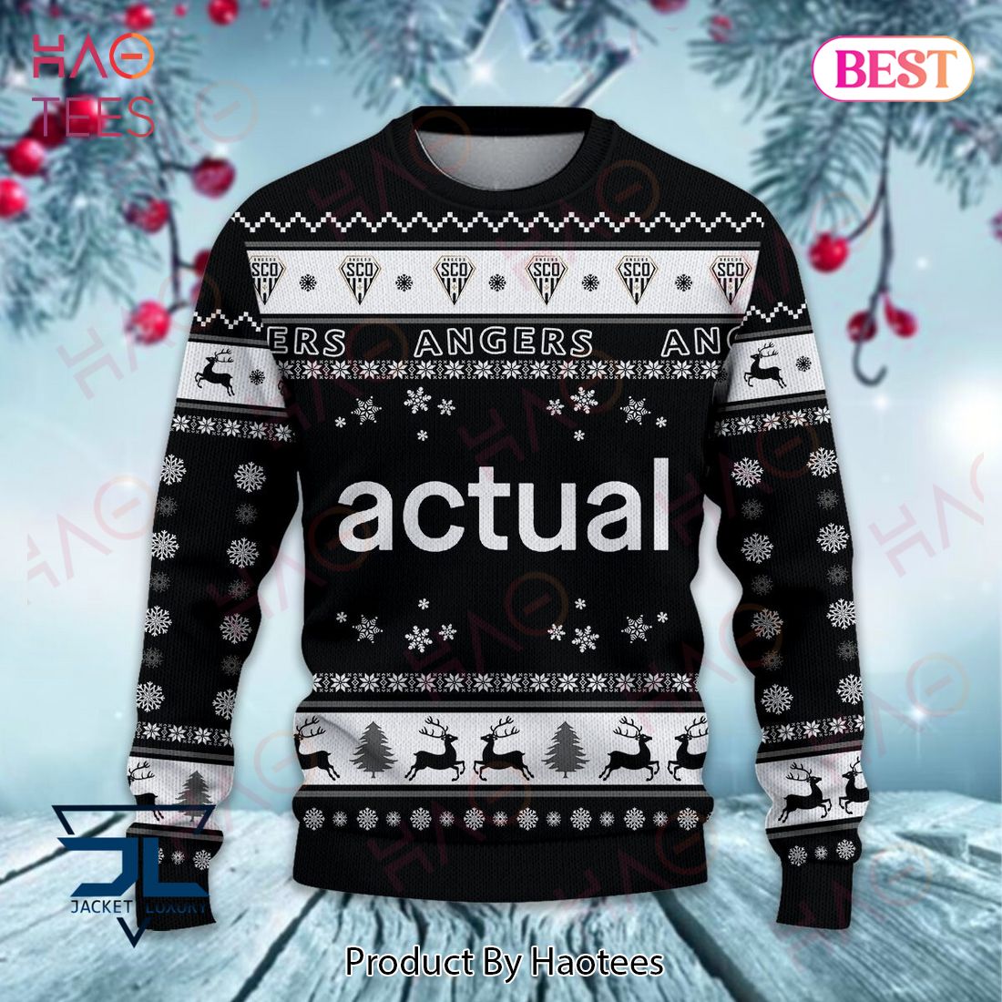 Angers Actual Black Mix White Christmas Luxury Brand Sweater Limited Edition Angers Actual Black Mix White Christmas Luxury Brand Sweater Limited Edition