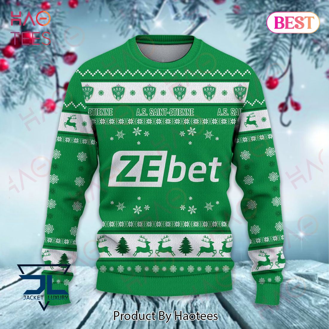 AS Saint_Etienne Zebet Christmas Luxury Brand Sweater Limited Edition AS Saint_Etienne Zebet Christmas Luxury Brand Sweater Limited Edition