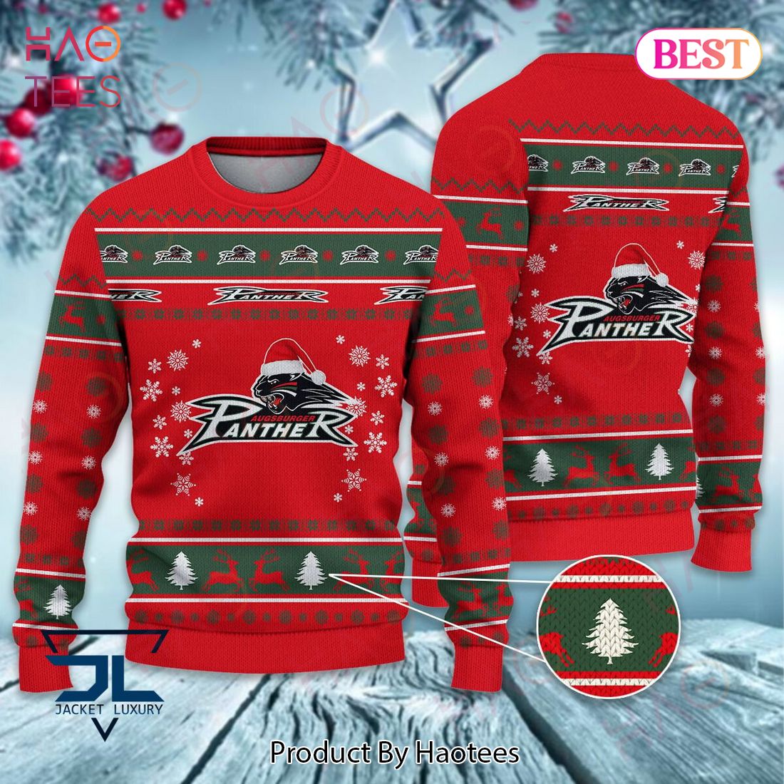 Augsburger Panther Christmas Luxury Brand Sweater Limited Edition Augsburger Panther Christmas Luxury Brand Sweater Limited Edition