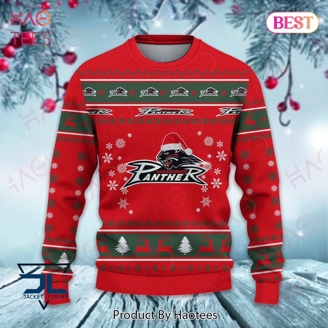 Augsburger Panther Christmas Luxury Brand Sweater Limited Edition Augsburger Panther Christmas Luxury Brand Sweater Limited Edition