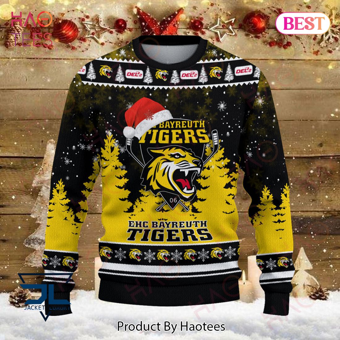 Bayreuth Tigers Black Mix Gold Christmas Luxury Brand Sweater Limited  Edition