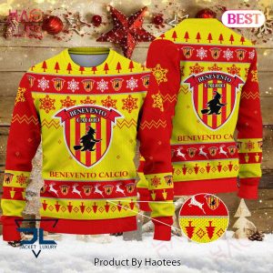 Benevento Calcio Red Mix Gold Christmas Luxury Brand Sweater Limited Edition