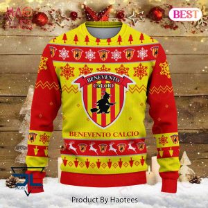 Benevento Calcio Red Mix Gold Christmas Luxury Brand Sweater Limited Edition