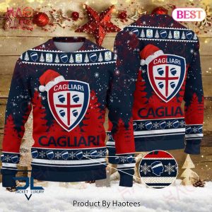 BEST Cagliari Calcio Red Mix Blue Christmas Luxury Brand Sweater Limited Edition