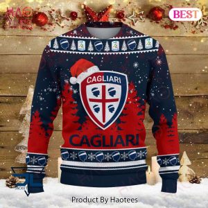 BEST Cagliari Calcio Red Mix Blue Christmas Luxury Brand Sweater Limited Edition