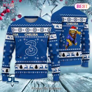 BEST Chelsea F.C Blue Mix White Christmas Luxury Brand Sweater Limited Edition