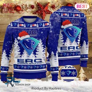 BEST ERC Ingolstadt White Mix Blue Christmas Luxury Brand Sweater Limited Edition