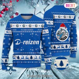 BEST FC Den Bosch Blue Mix White Christmas Luxury Brand Sweater Limited Edition
