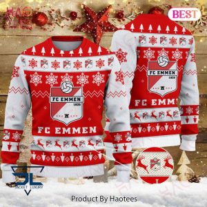 BEST FC Emmen 1925 Red Mix White Christmas Luxury Brand Sweater Limited Edition