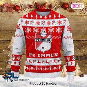 BEST FC Emmen 1925 Red Mix White Christmas Luxury Brand Sweater Limited Edition
