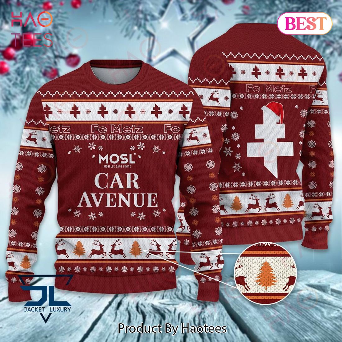 BEST FC Metz Car Avenue Christmas Luxury Brand Sweater Limited Edition