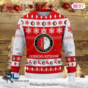 BEST Feyenoord Rotterdam White Mix Red Christmas Luxury Brand Sweater Limited Edition