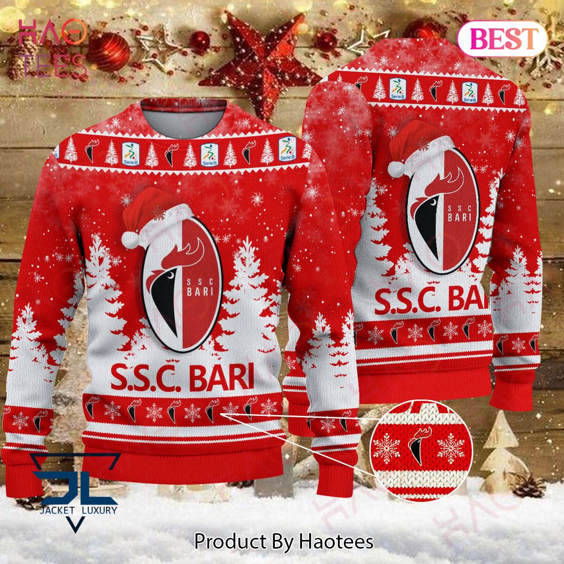 BEST SSC Bari 1908 Christmas Luxury Brand Sweater Limited Edition