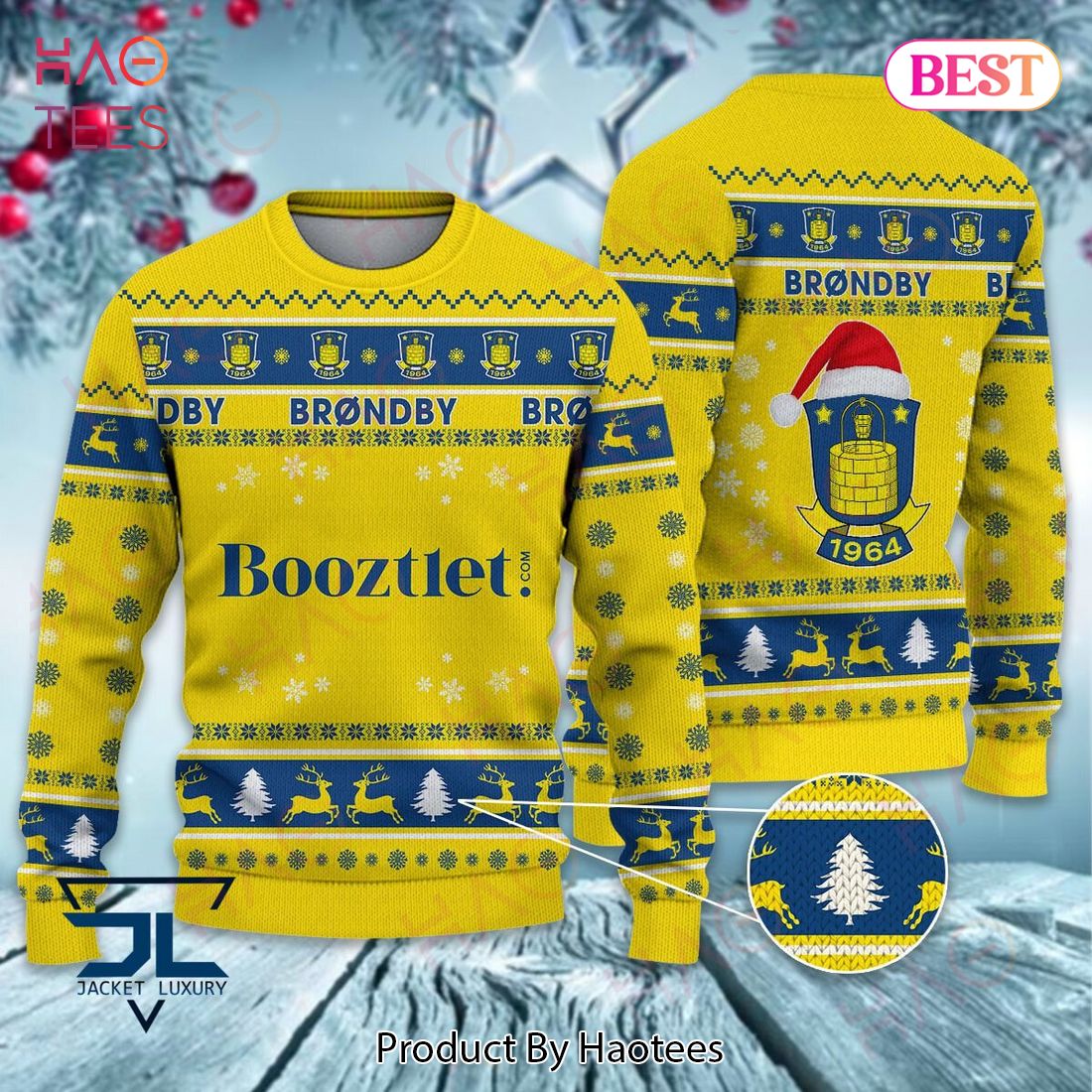 Brondby IF Booztler Christmas Luxury Brand Sweater Limited Edition