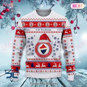 C.D. Trofense White Mix Red Christmas Luxury Brand Sweater Limited Edition
