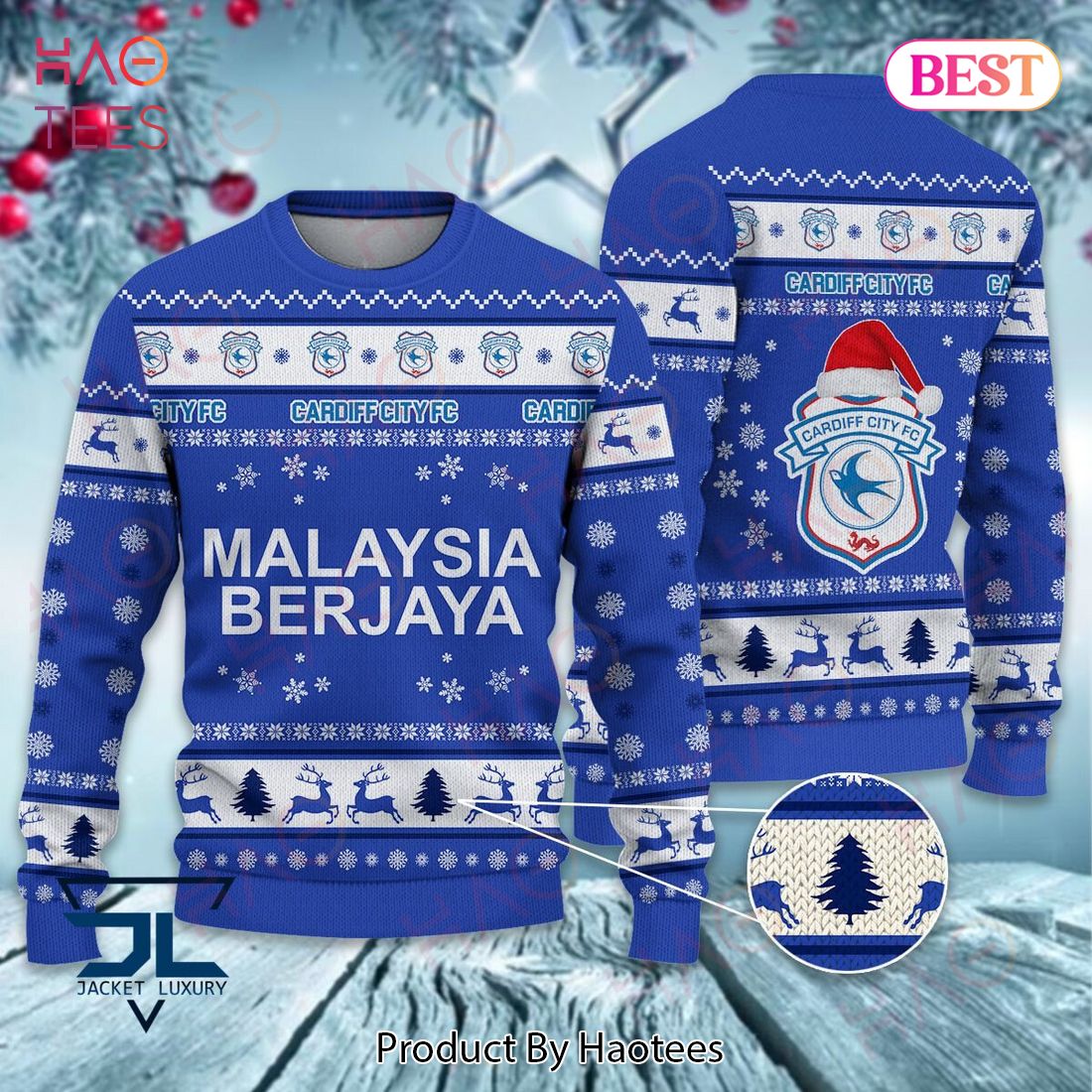 Cardiff City F.C Malaysia Christmas Luxury Brand Sweater Limited Edition